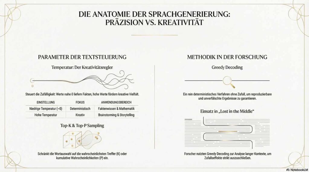 Infografik über das Thema Anatomie der Sprachgenerierung mit KI