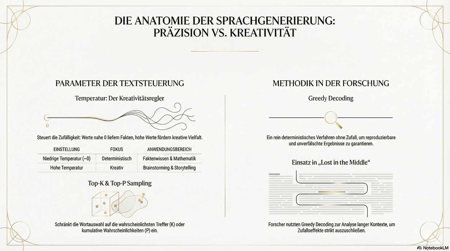 Infografik über das Thema Anatomie der Sprachgenerierung mit KI