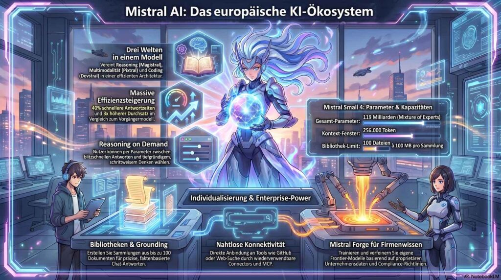 Infografik über das Thema Mistral Ai - Europas KI Lösung