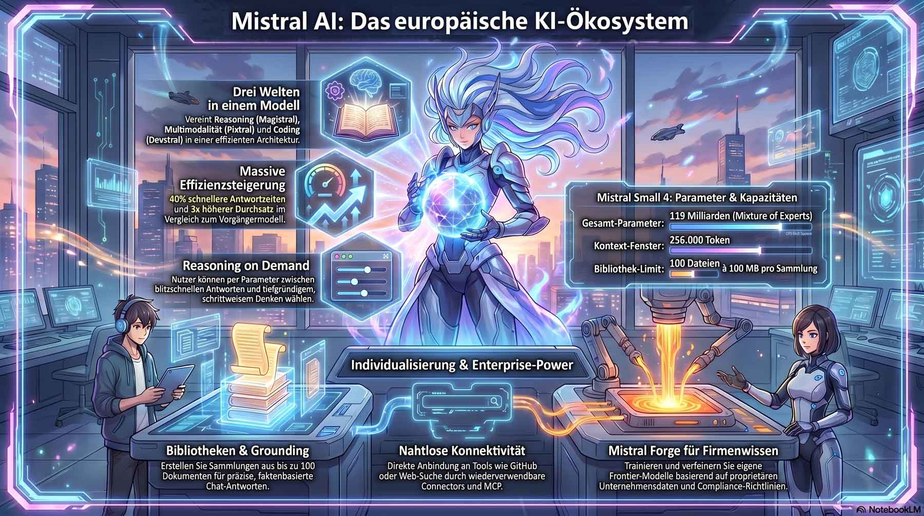 Infografik über das Thema Mistral Ai - Europas KI Lösung