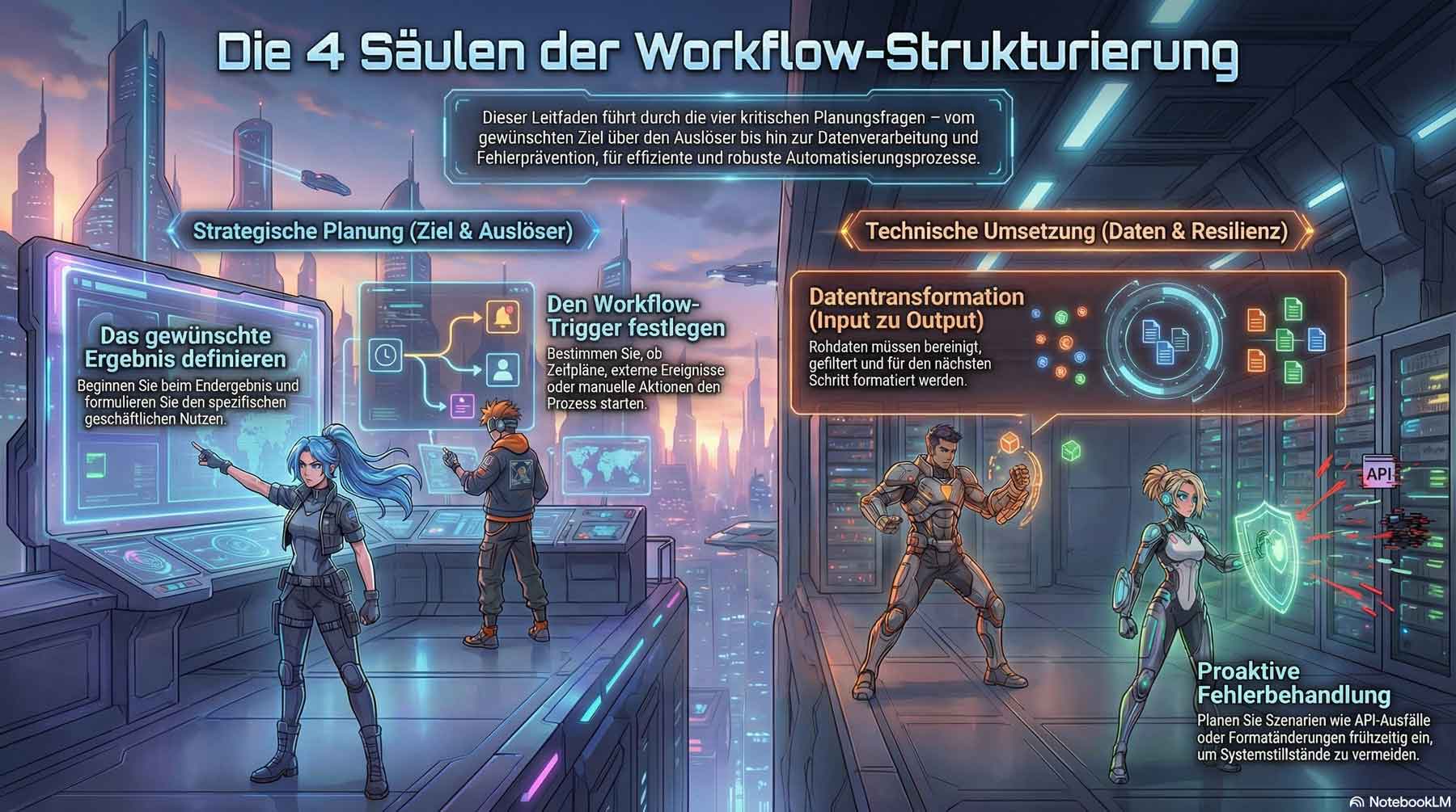 n8n Workflow Planung Infografik