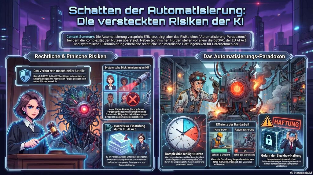 Infografik über die Schattenseiten der Automatisierung