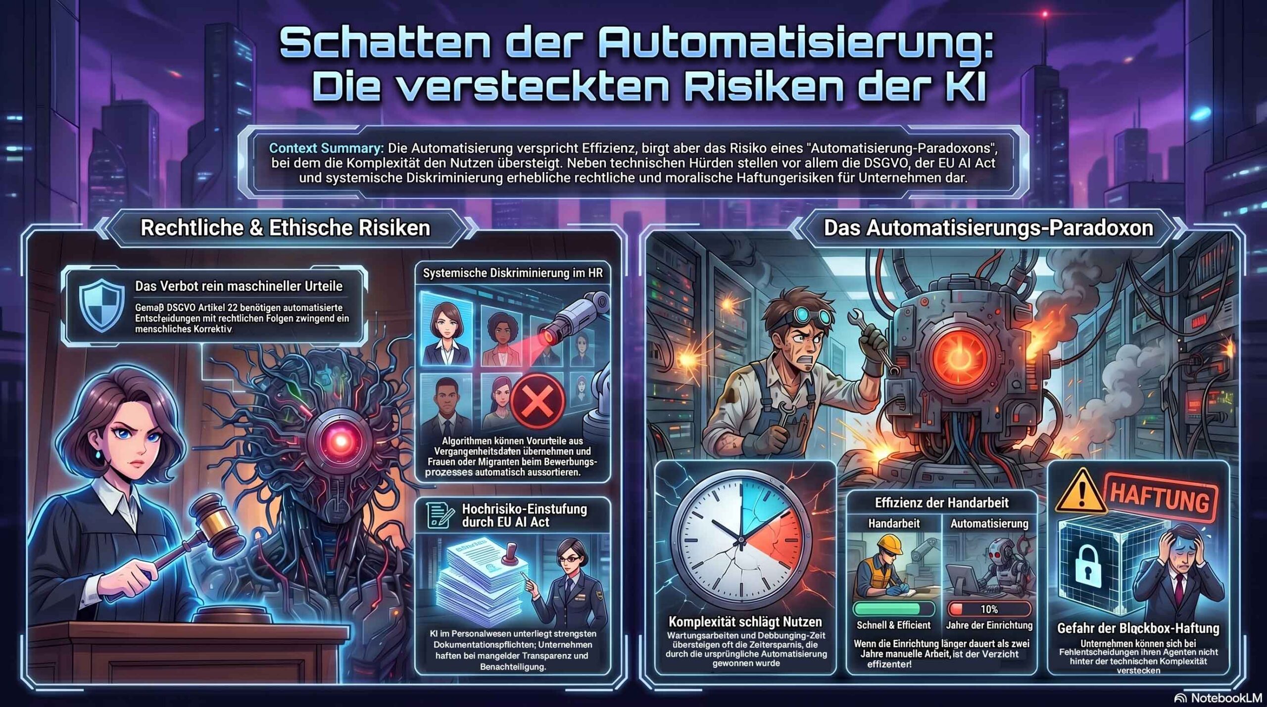 Infografik über die Schattenseiten der Automatisierung